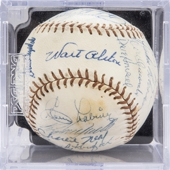 1956 National League Champions Brooklyn Dodgers Team Signed Baseball with 24 Signatures Including Robinson (PSA/DNA)